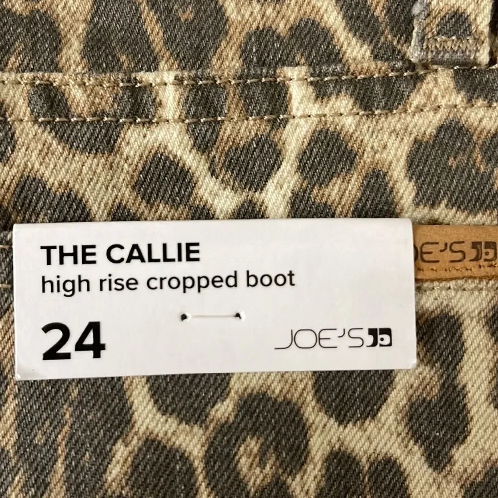 Joe’s Jeans leopard print Callie high rise cropped boot jean size 24_9
